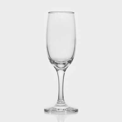 Набор бокалов для шампанского Paşabahçe Bistro, 190 мл, размер одного бокала 6×18 см, 3 шт., стекло, прозрачный