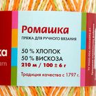 Пряжа "Ромашка" 50% хлопок, 50% вискоза 210м/100гр (7248, принт) - Фото 3
