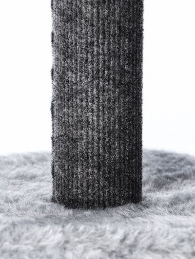 Комплекс для кошек с когтеточкой, разборный, 55×55×140 см, ковролин, серый