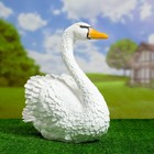 Садовая фигура "Лебедь" средний белый 43х38х20см - Фото 1