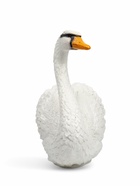 Садовая фигура "Лебедь" средний белый 43х38х20см - фото 35703458