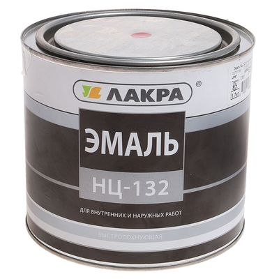 Эмаль быстросохнущая «Лакра. НЦ – 132», цвет красный, 1.7 кг