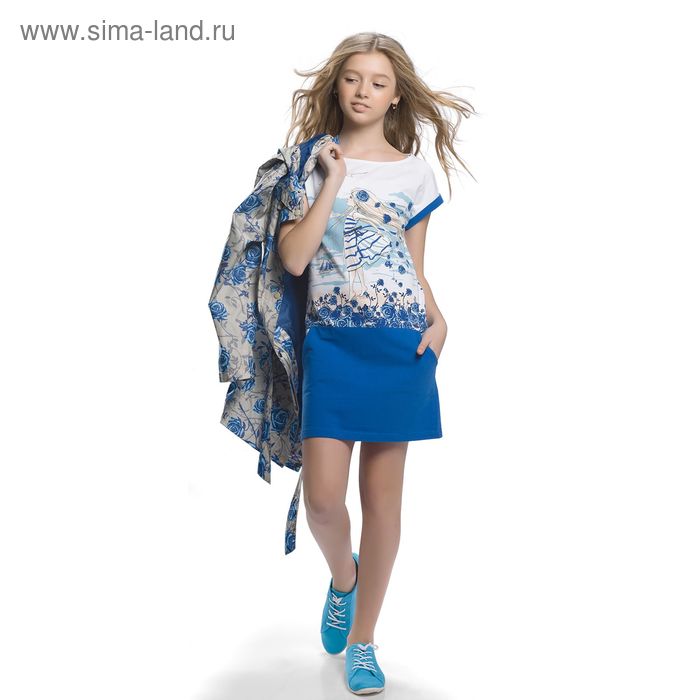 Платье для девочки, рост 128-134 см, возраст 8 лет, цвет бирюзовый - Фото 1