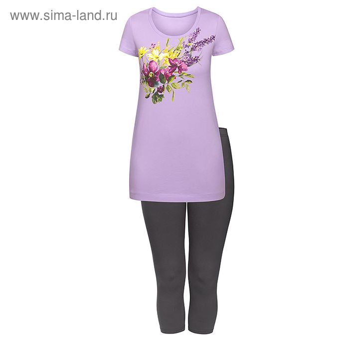 Пижама женская, размер 48 (L), цвет сиреневый - Фото 1