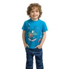 Футболка для мальчика, рост 104-110 см, цвет голубой - Фото 1