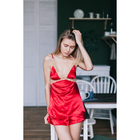 Пижама женская, размер 46 (M), цвет красный - Фото 3