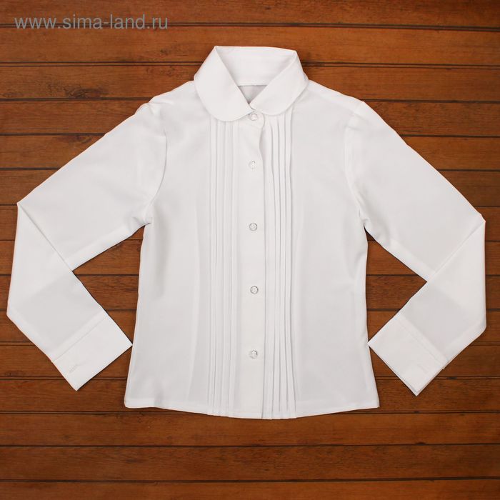 Блузка школьная "Анна", рост 122-128 см (32), цвет белый - Фото 1