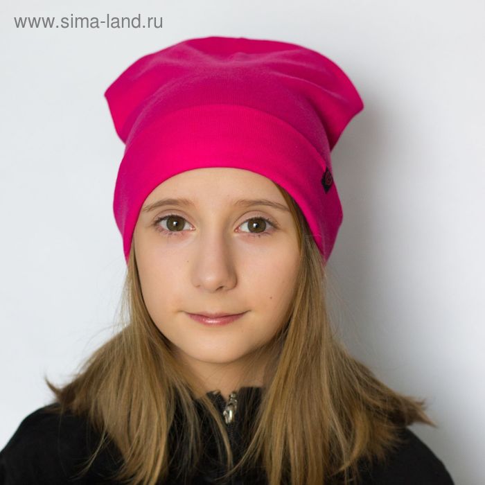 Шапка для девушек "М-40" демисезонная, размер 54-56, цвет розовый (арт. 190081) - Фото 1