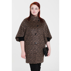 Пальто женское "Капля", рост 168 см, размер 52, цвет чёрный/бежевый - Фото 2
