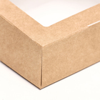 Коробка складная, крафт, 10 х 8 х 3,5 см, 0,24 л - Фото 3