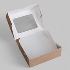 Коробка складная, крафт, 10×8×3.5 см, 0.24 л - Фото 3