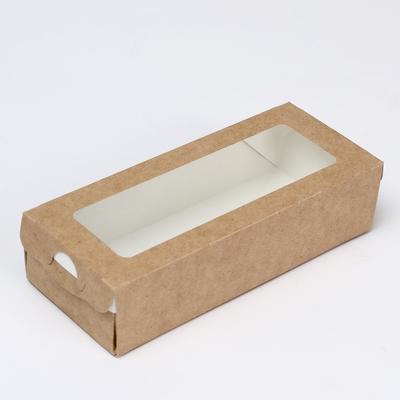 Упаковка для продуктов, пенал, крафт, 17 х 7 х 4 см, 0,5 л