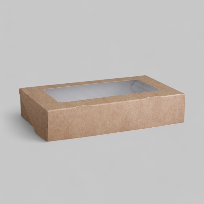 Коробка складная, крафт, 20 х 12 х 4 см, 1 л - Фото 1