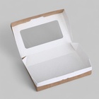 Коробка складная, крафт, 20 х 12 х 4 см, 1 л - Фото 3