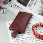 Ключница на молнии, металлическое кольцо, цвет бордовый - Фото 2