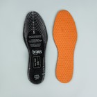 Стельки для обуви, кожаные, с латексом и активированным углём, антибактериальные, универсальные, 35-46 р-р, 29,5 см, пара, цвет светло-коричневый - фото 8276192