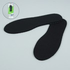 Стельки для обуви, дышащие, антибактериальные, универсальные, 35-46 р-р, пара, цвет чёрный - фото 8461991