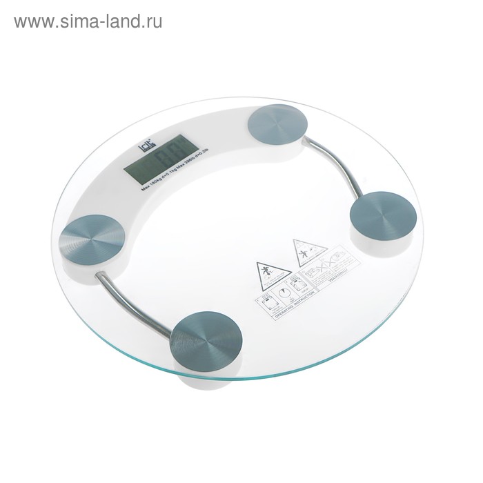 Весы напольные Irit IR-7250, электронные, до 150 кг, стекло, 1хCR2032, белые - Фото 1