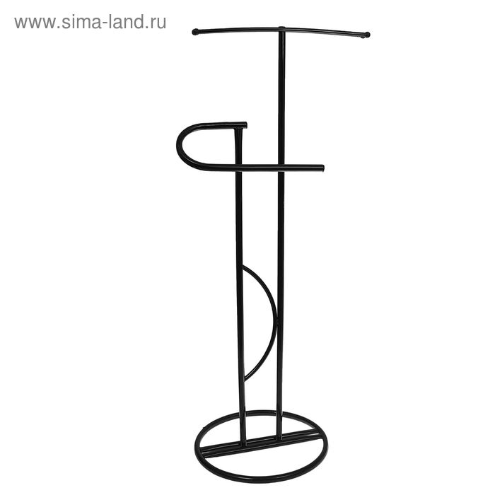Вешалка костюмная Доляна «Галант», 40×40×120 см, цвет чёрный - Фото 1