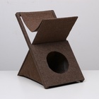 Домик для кошек «Икс», с когтеточкой, раскладной, с гамаком, ковролин, цвет МИКС - Фото 2