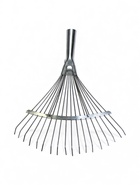 Грабли веерные, проволочные, 18 зубцов, металлические, тулейка 25 мм, без черенка - Фото 4
