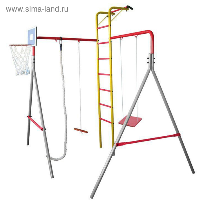 Детский спортивный комплекс «Весёлые старты-1», серый/ красный/ жёлтый - Фото 1