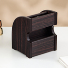 Органайзер 3 секции, 1 выдвижной ящик, серия Вишня с кантом черным, 12×12×14 см - Фото 3