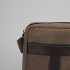 Планшет мужской на молнии, 1 отдел, наружный карман, длинный ремень, цвет коричневый - Фото 4