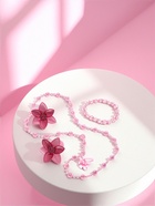 Набор детских украшений Выбражулька «Цветочек», 5 предметов: 2 резинки, бусы, браслет d=4.6 см кольцо, розовый - Фото 7