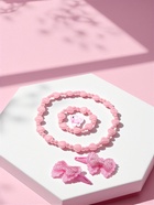 Набор детских украшений Выбражулька «Бантик с сердечком», 5 предметов: 2 заколки, бусы, браслет d=5 см кольцо, розовый - Фото 7