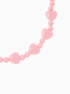 Набор детских украшений Выбражулька «Бантик с сердечком», 5 предметов: 2 заколки, бусы, браслет d=5 см кольцо, розовый - Фото 2