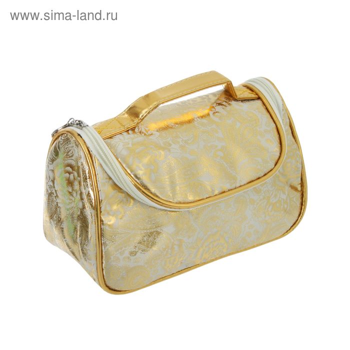Косметичка-сумочка на молнии "Орнамент", 1 отдел, цвет белый - Фото 1