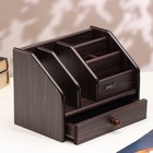 Органайзер 6 секций, ящик, дерево в полоску, 22×15×16 см - Фото 3