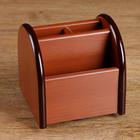 Органайзер 4 секции, на вращающейся подставке, под бук, 12×12×12 см - Фото 1