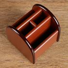 Органайзер 4 секции, на вращающейся подставке, под бук, 12×12×12 см - Фото 2