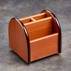 Органайзер 4 секции, на вращающейся подставке, под бук, 12×12×12 см - Фото 4