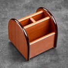 Органайзер 4 секции, на вращающейся подставке, под бук, 12×12×12 см - Фото 5