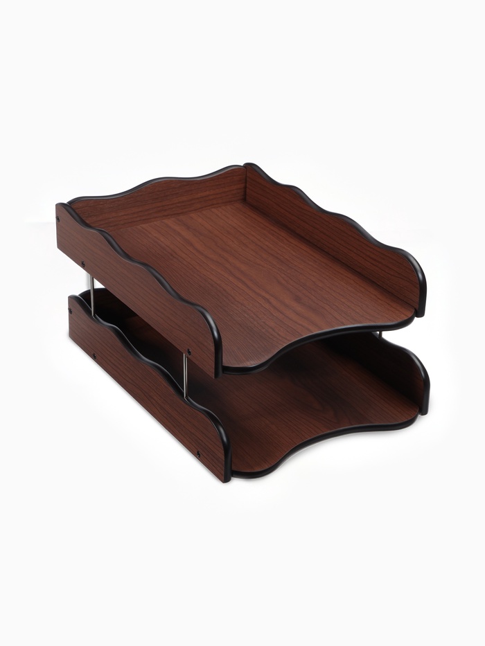 Органайзер 2 секции, для бумаг, Венге, 25×35×16 см - Фото 1