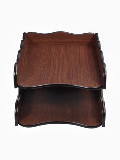 Органайзер 2 секции, для бумаг, Венге, 25×35×16 см