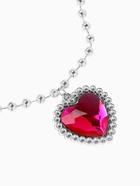 Набор детских украшений Выбражулька «Сердце», 5 предметов: 2 резинки, клипсы, кулон, кольцо, малиновый - Фото 3