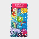 Коврик противоскользящий в ванну на присосках Доляна «Яркие рыбы», 35×68 см - Фото 6