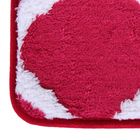 Набор ковриков для ванной и туалета, 3 шт, 50х80 см, 50х40 см, 36х43 см, цвет красный - Фото 2