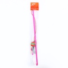 Дразнилка с цветным шариком и перьями, 49 см, микс - фото 809434061