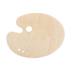 Палитра деревянная овальная №2, 23×30 см, МИКС - Фото 3