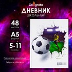 Дневник для 5-11 классов, "Футбольный мяч", твердая обложка 7БЦ, глянцевая ламинация, 48 листов - Фото 1