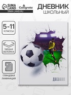 Дневник школьный для 5-11 классов, «Футбольный мяч», твёрдая обложка 7БЦ, глянцевая ламинация, 48 листов - Фото 1