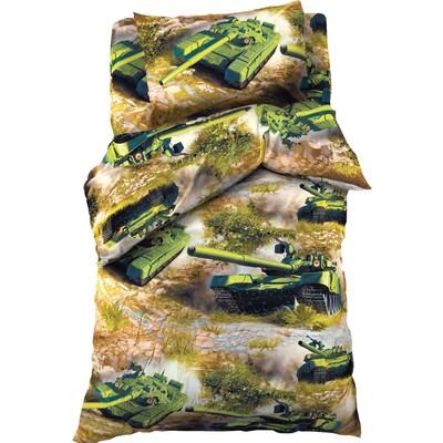 Постельное бельё 1.5-спальное «Этель. Танки», бязь