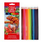 Карандаши 12 цветов ErichKrause ArtBerry премиум, дерево, трехгранные, 3.0 мм грифель, картонная упаковка, европодвес - Фото 7