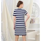 Платье женское женское в полоску, размер 50, рост 164 см, цвет тёмно-синий/белый - Фото 4