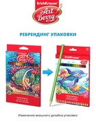 Карандаши 18 цветов ErichKrause ArtBerry премиум, дерево, шестигранные, яркий и мягкий грифель 3.0 мм, картонная упаковка, европодвес - Фото 4